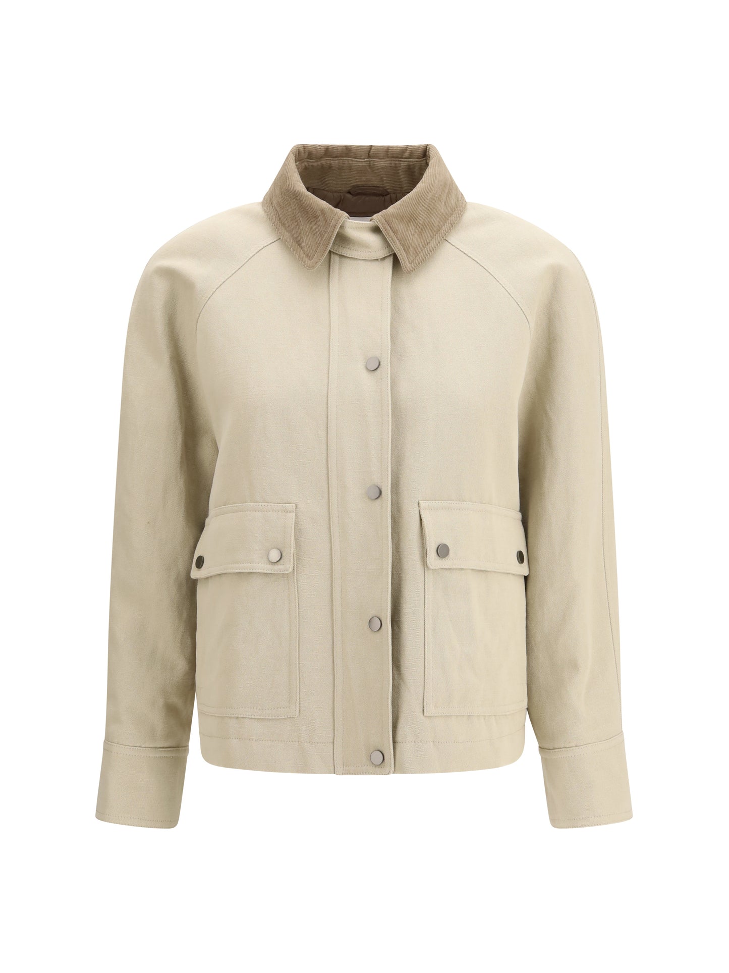 Brunello Cucinelli Women Cotton-Linen Canvas Jacket BRUNELLO CUCINELLI