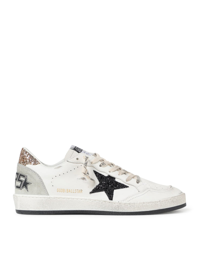 Golden Goose Deluxe Brand Women Ball-Star Sneakers In Leather And Glitter GOLDEN GOOSE