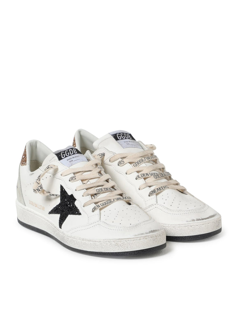 Golden Goose Deluxe Brand Women Ball-Star Sneakers In Leather And Glitter GOLDEN GOOSE