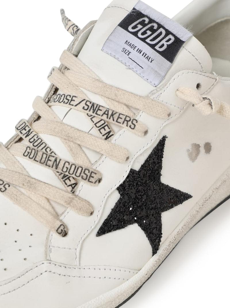 Golden Goose Deluxe Brand Women Ball-Star Sneakers In Leather And Glitter GOLDEN GOOSE