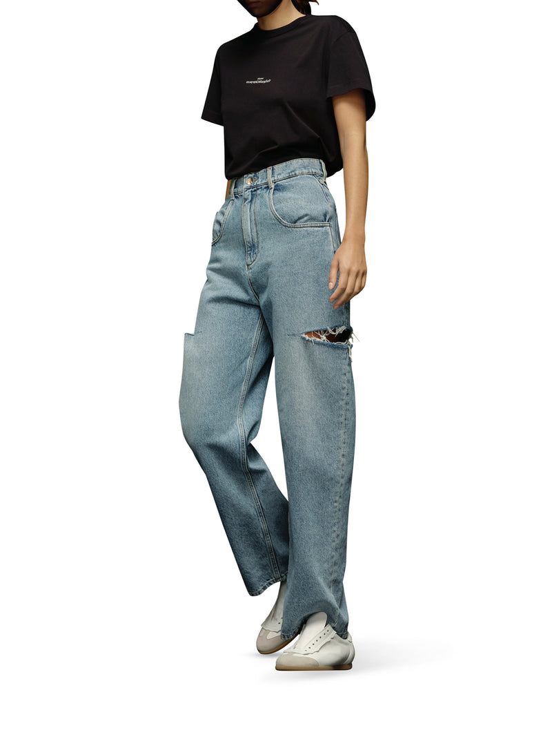 Maison Margiela Women Denim Jeans With Side Rips MAISON MARGIELA