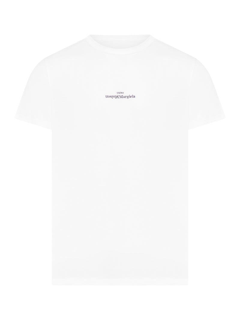 Maison Margiela Men Embroidered Upside-Down Logo T-Shirt MAISON MARGIELA