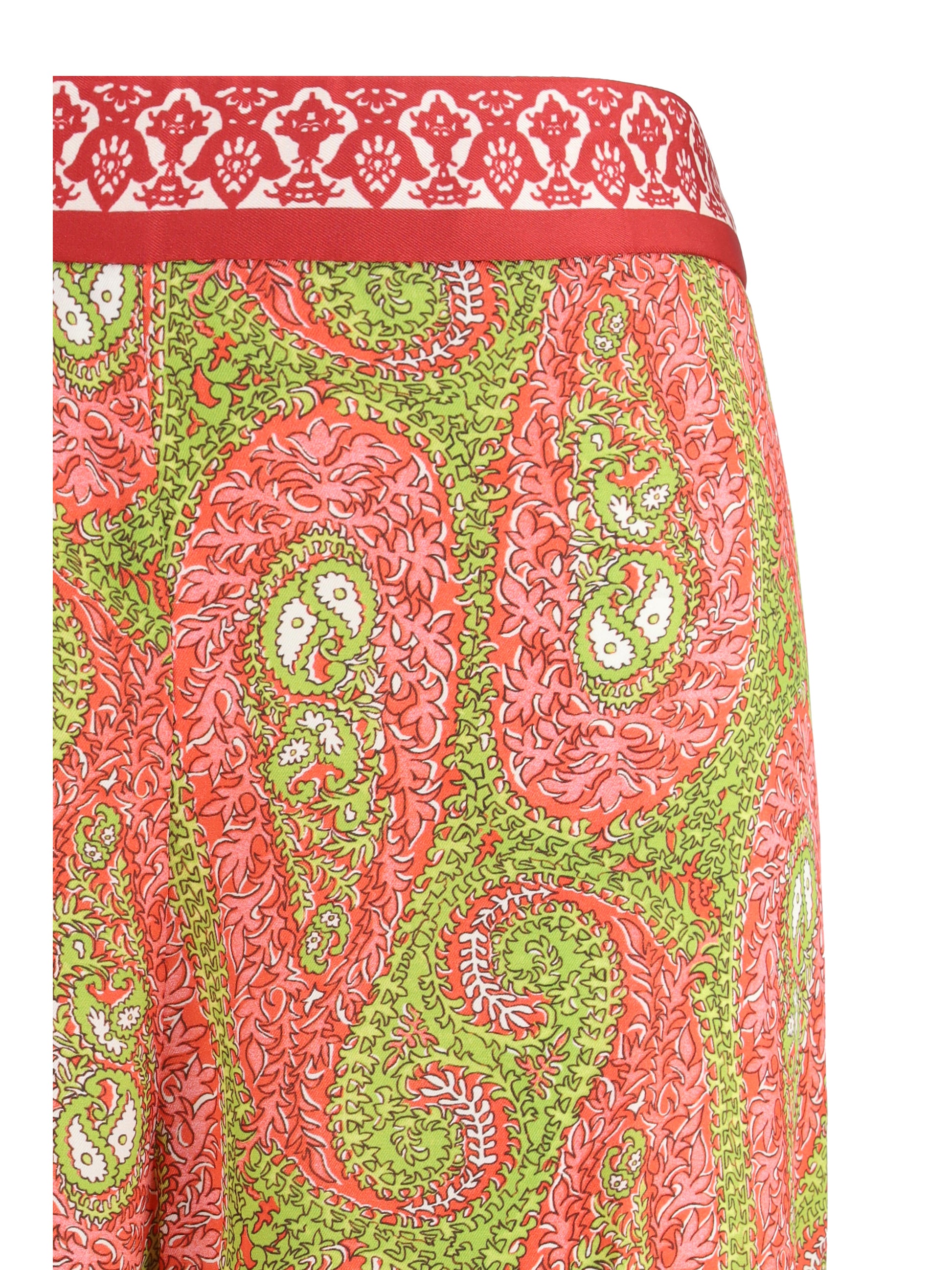 Etro Women Bootcut Trousers With Placed Paisley Foliage Print ETRO