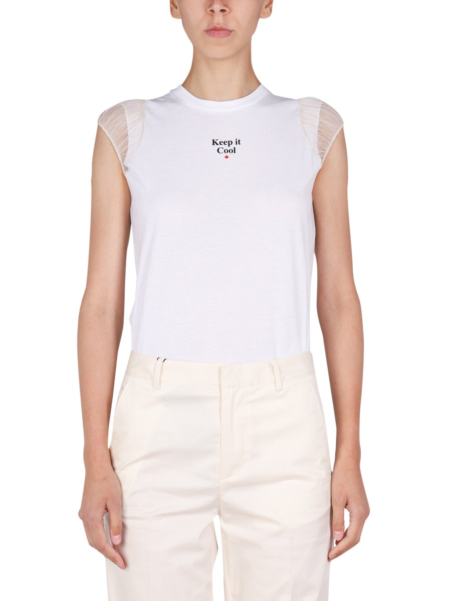Dsquared Women Logo Print T-Shirt DSQUARED2