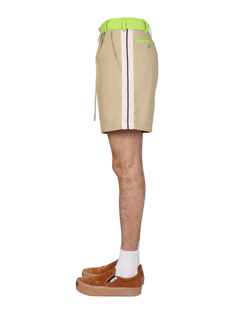 Palm Angels Men Side Band Bermuda Shorts PALM ANGELS