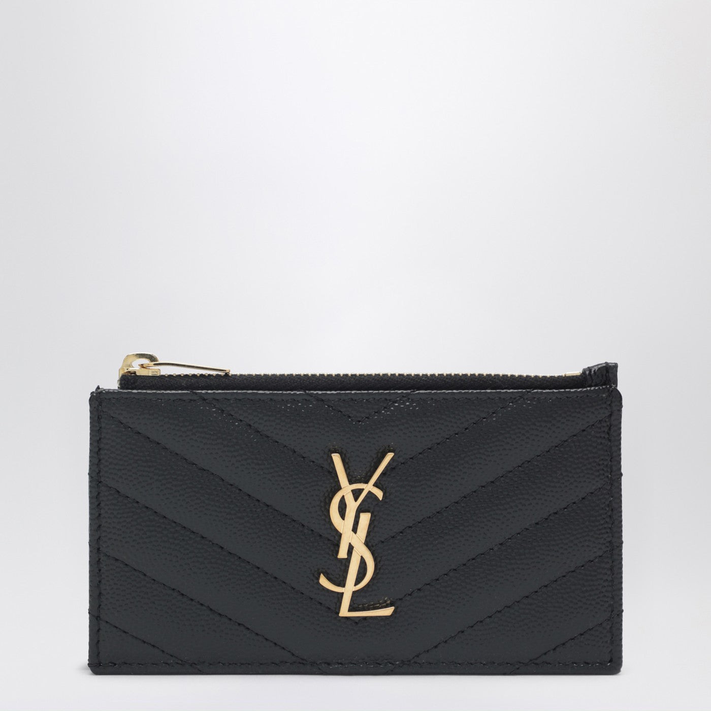 Saint Laurent Black Quilted Cassandre Card Holder Women SAINT LAURENT