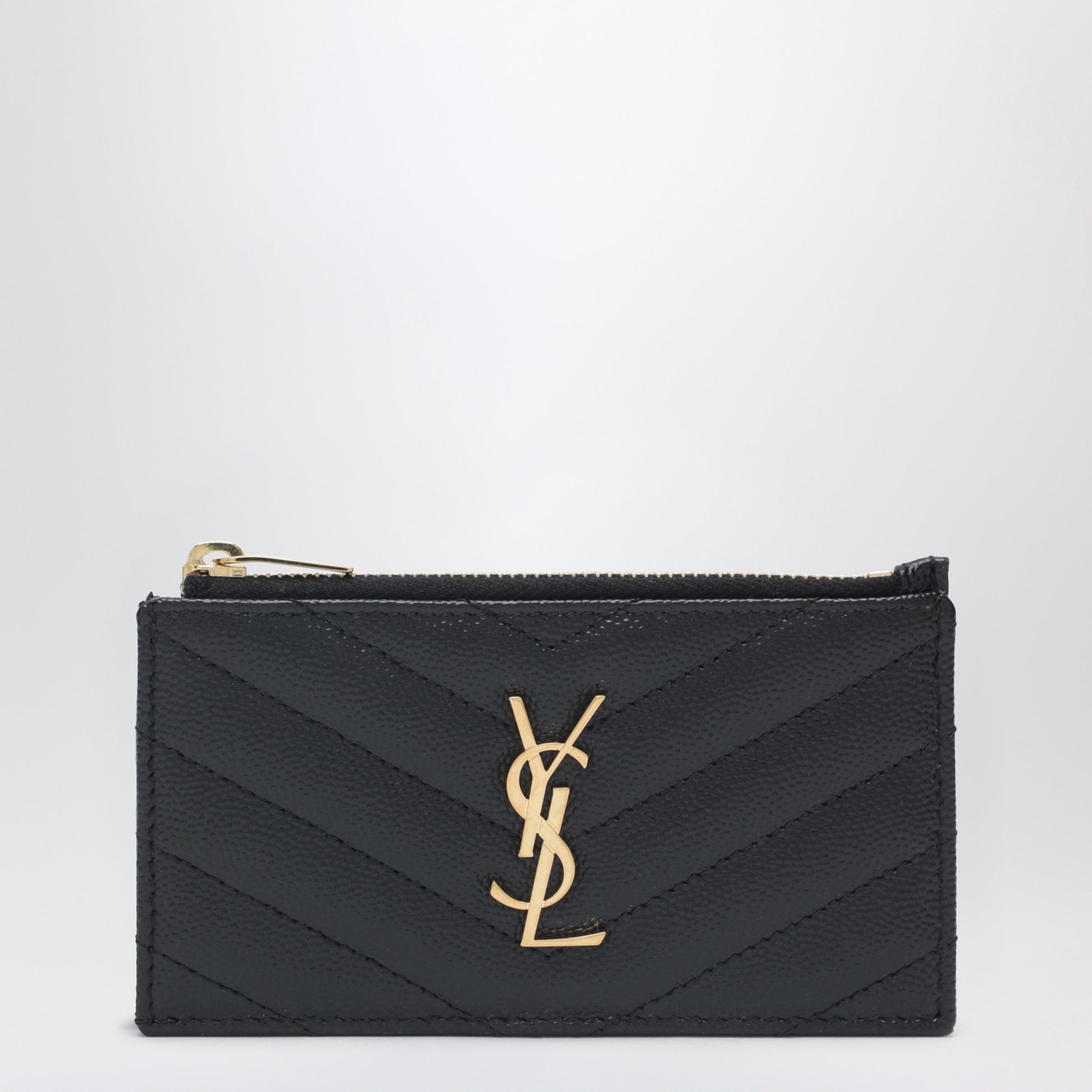 Saint Laurent Black Quilted Cassandre Card Holder Women SAINT LAURENT