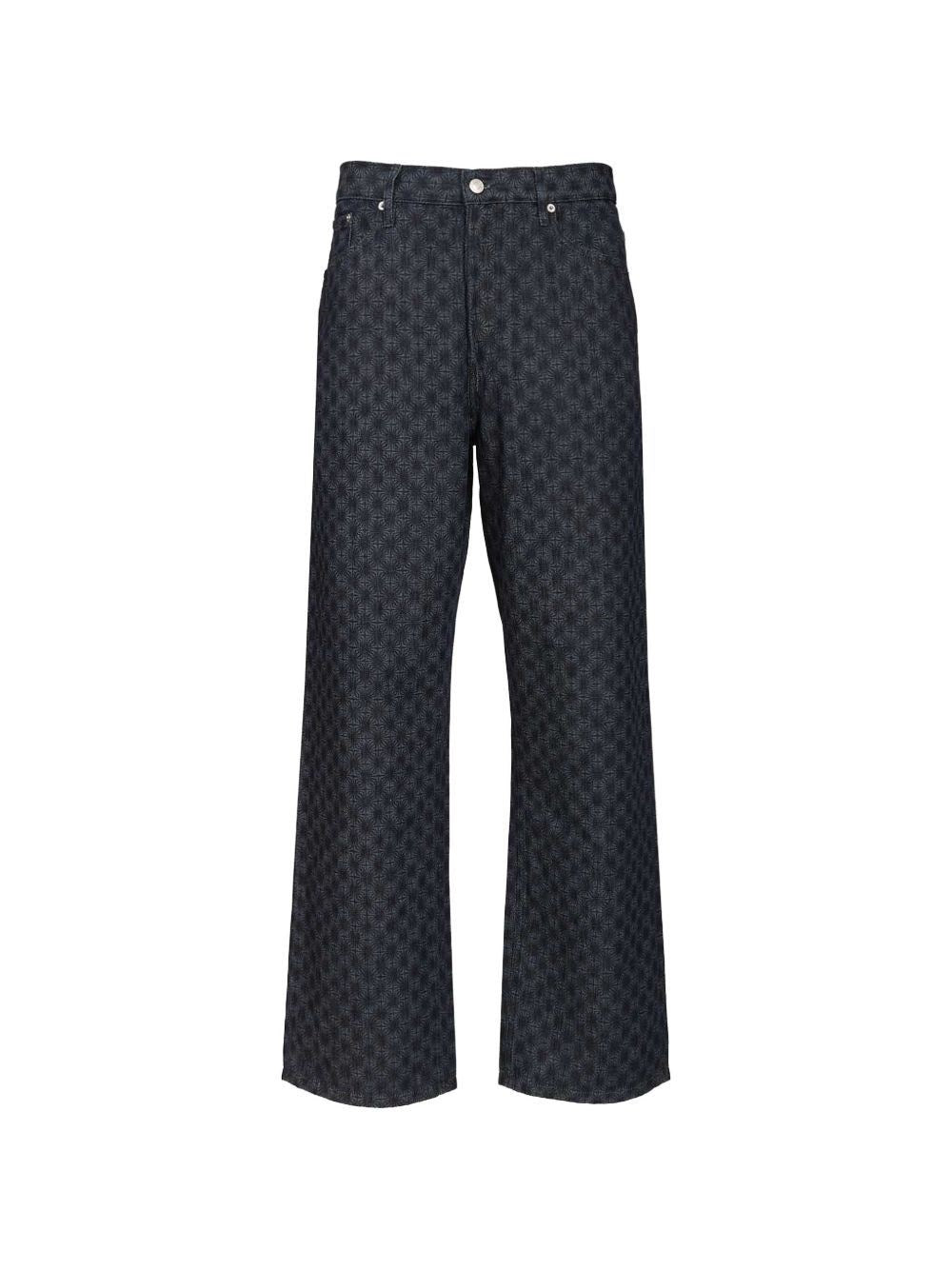 Dries Van Noten Men Floral Wide-Leg Jeans DRIES VAN NOTEN