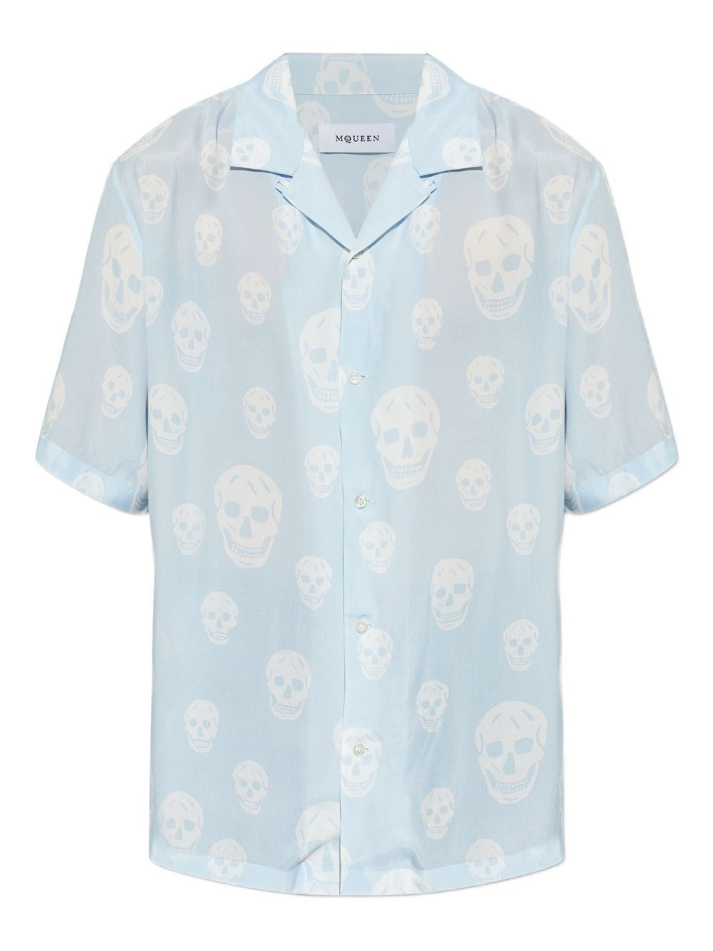 Mcqueen Men Printed Crepe De Chine Shirt ALEXANDER MCQUEEN