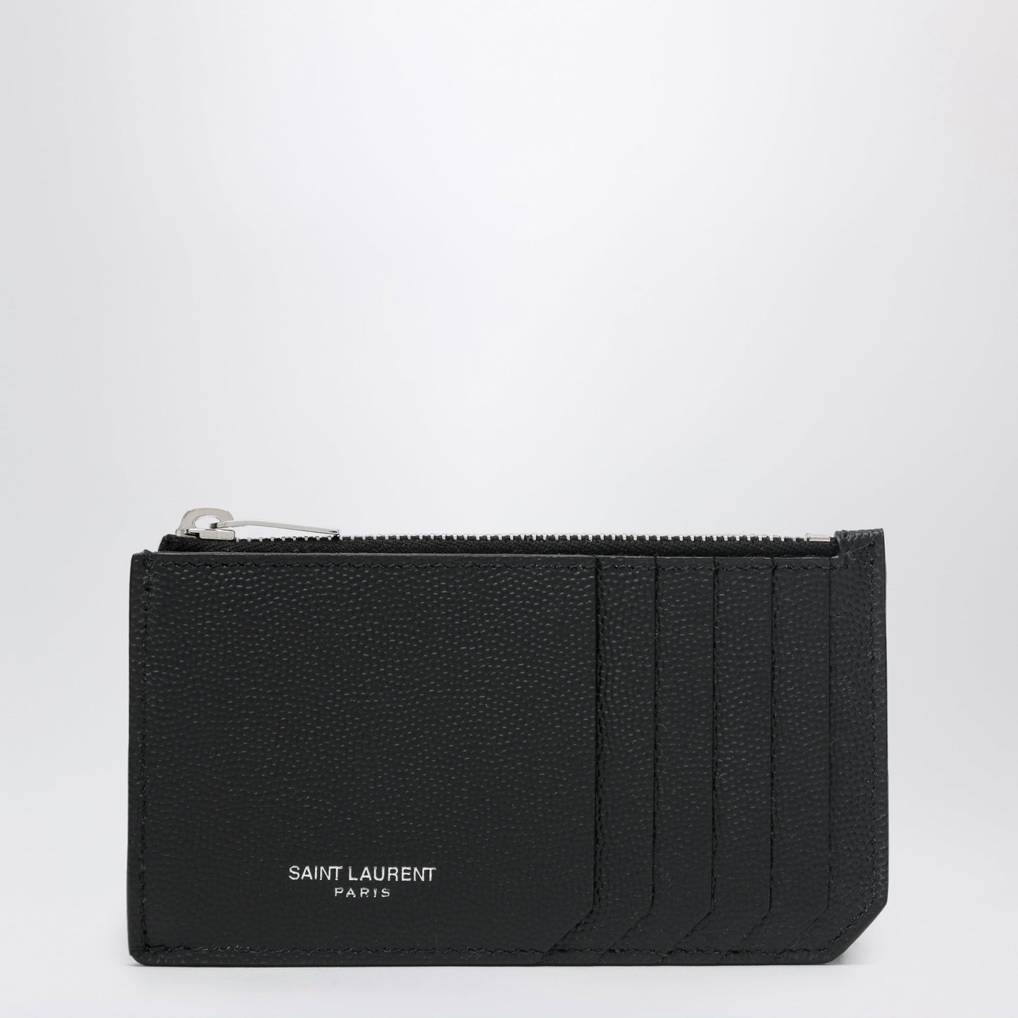 Saint Laurent Black Fragments Card Holder With Zip Men SAINT LAURENT