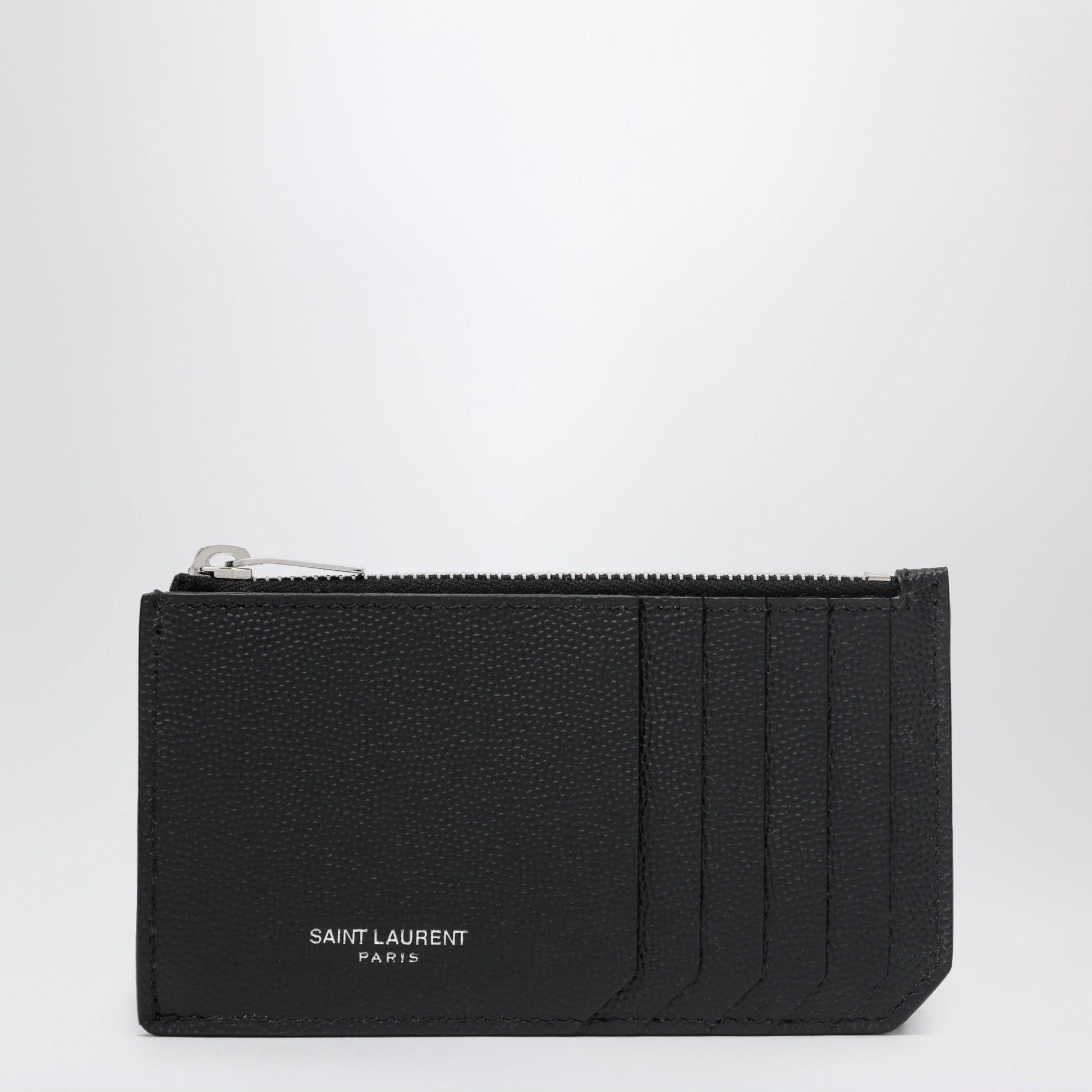 Saint Laurent Black Fragments Card Holder With Zip Men SAINT LAURENT