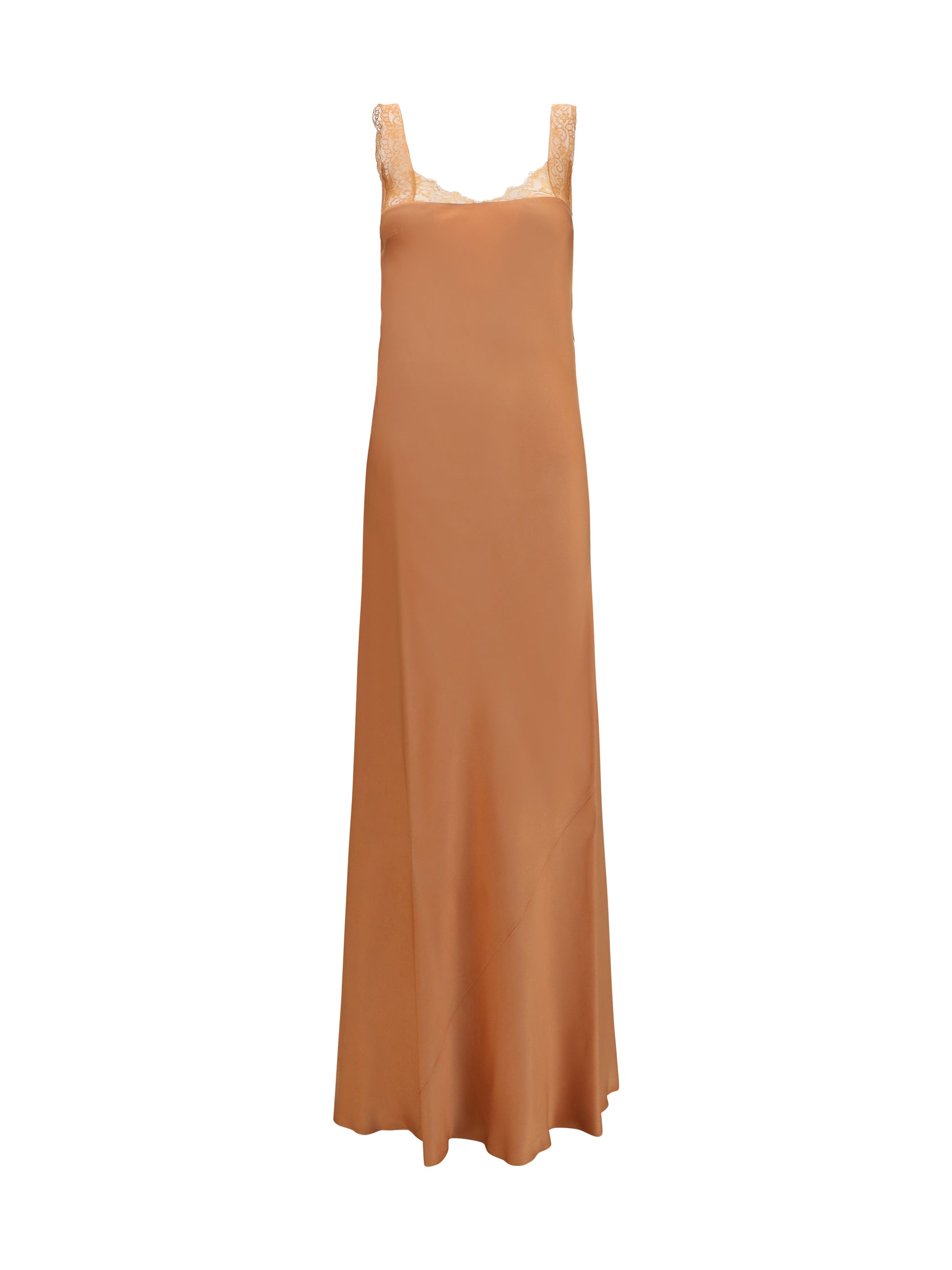 Forte_Forte Women Satin Maxi Dress With Lace Trims FORTE FORTE