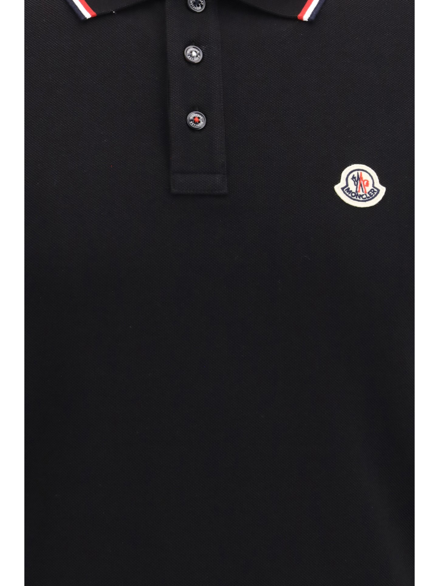 Moncler Men Polo Shirt In Cotton Piqué With Tricolour Details MONCLER