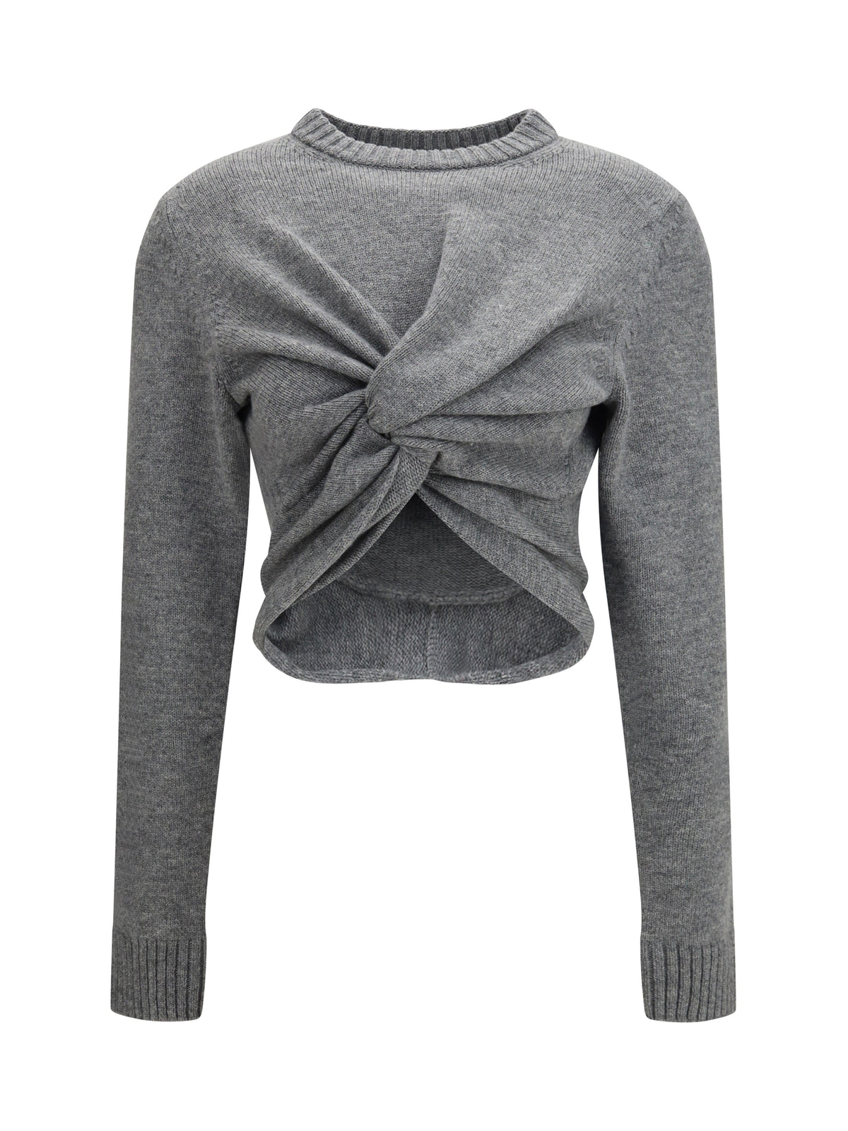 Balenciaga Women Ruched Crewneck Sweater BALENCIAGA