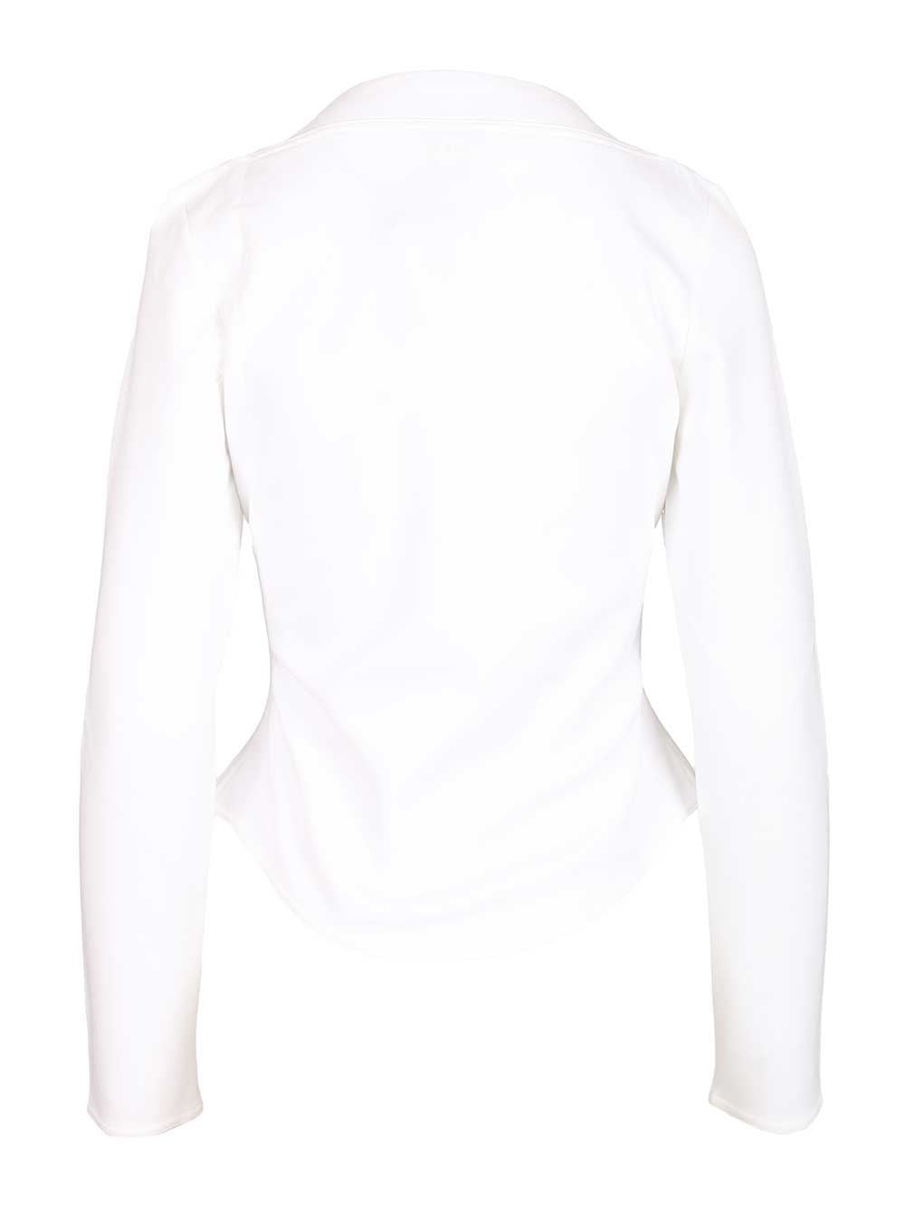Alaïa Women Long-Sleeved Cotton Jersey T-Shirt ALAIA