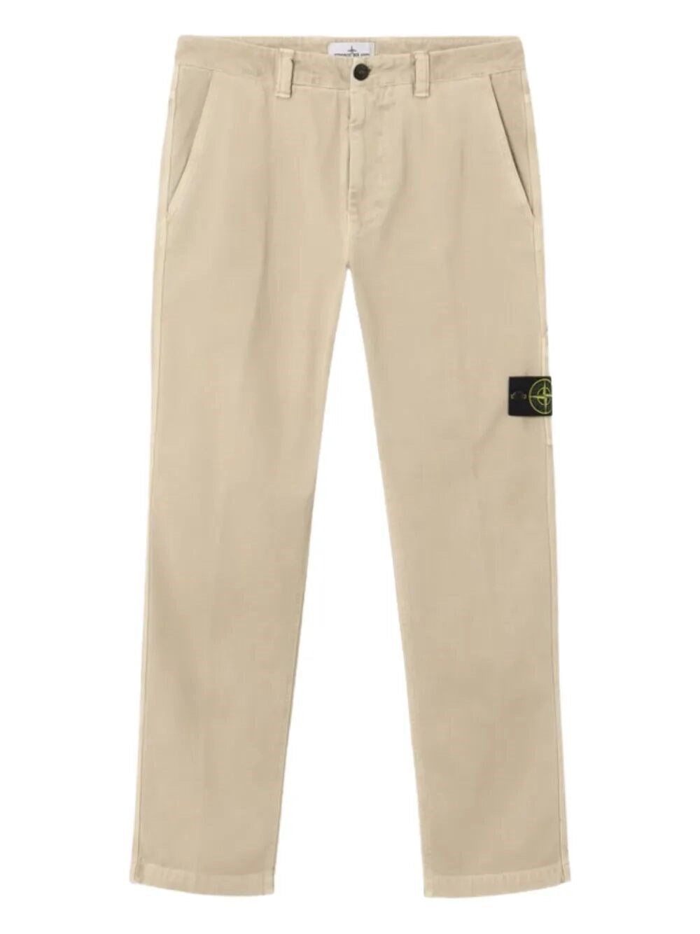 Stone Island Men Organic Panama Cotton `Old` Effect Pants STONE ISLAND