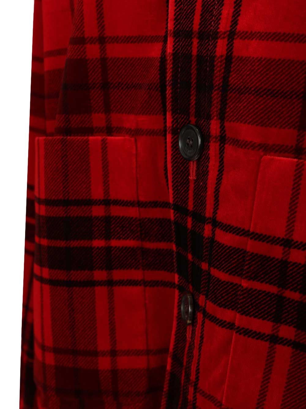 Saint Laurent Women Tartan Velvet Jacket SAINT LAURENT