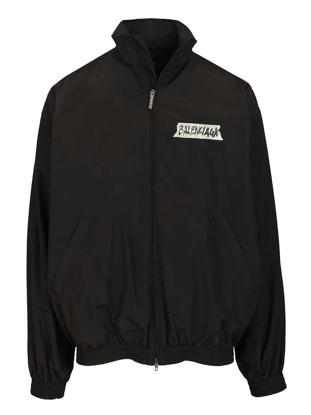 Balenciaga Men Masking Tape Tracksuit Jacket BALENCIAGA