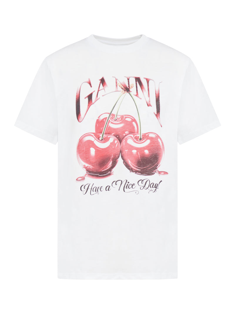 Ganni Women Jersey T-Shirt With Print GANNI