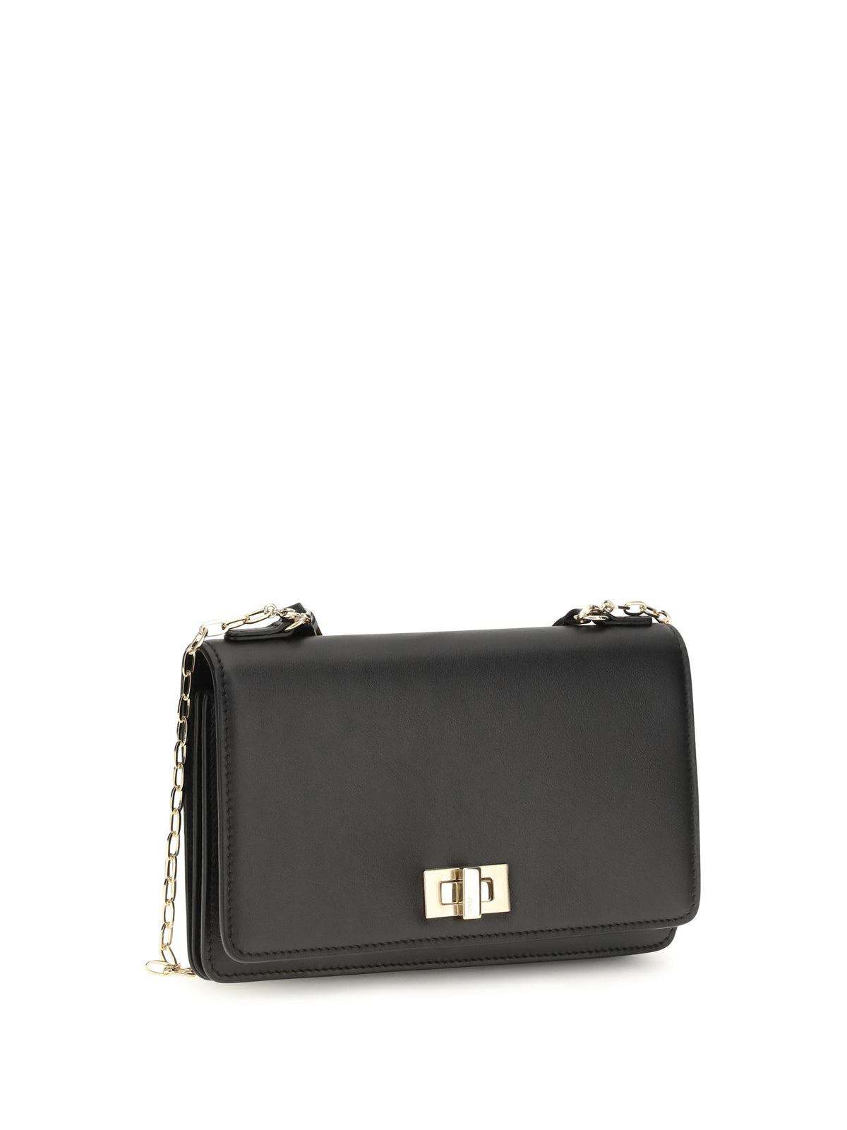 Fendi Women Peekaboo Leather Chain Wallet FENDI
