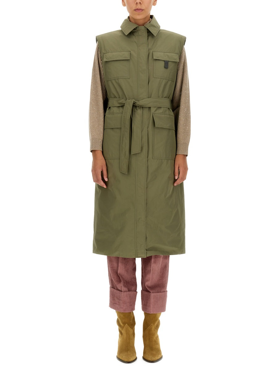 Brunello Cucinelli Women Taffeta Trench Coat BRUNELLO CUCINELLI