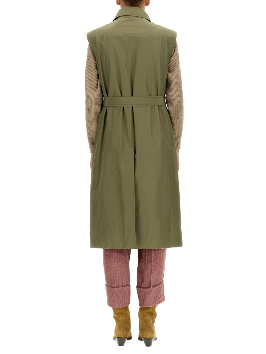 Brunello Cucinelli Women Taffeta Trench Coat BRUNELLO CUCINELLI