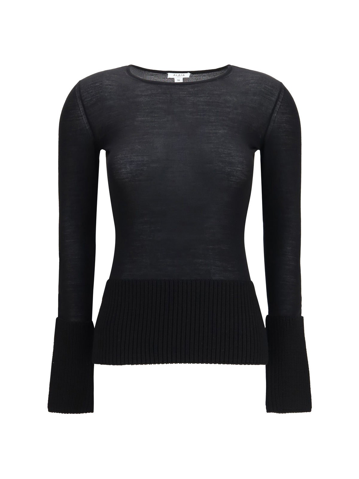 Alaïa Women Merino Wool Crewneck Top ALAIA