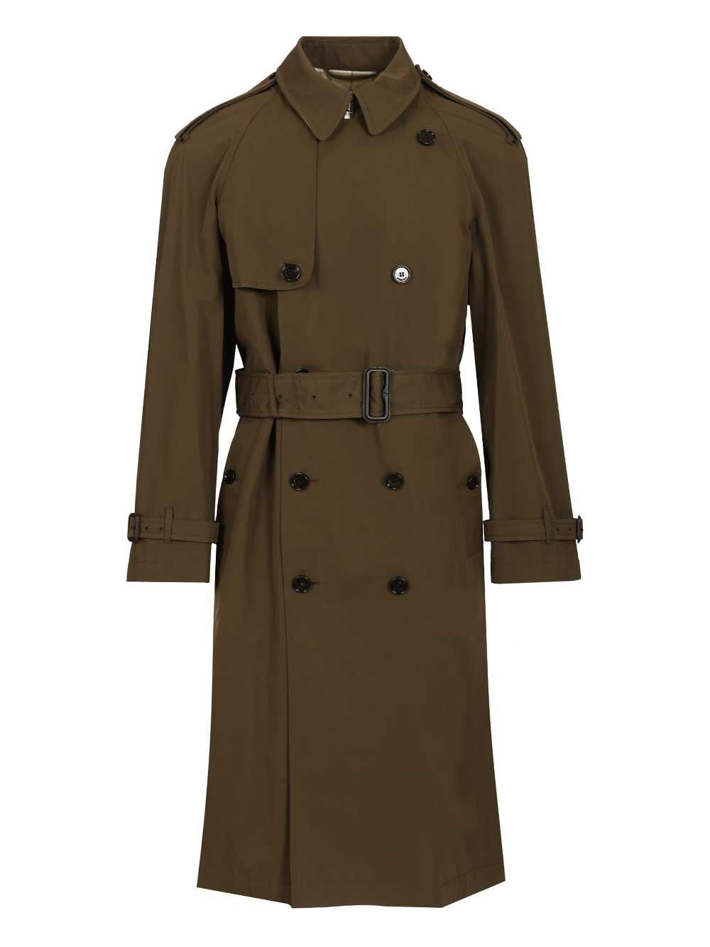 Burberry Men Long And Light Cotton Trench Coat BURBERRY