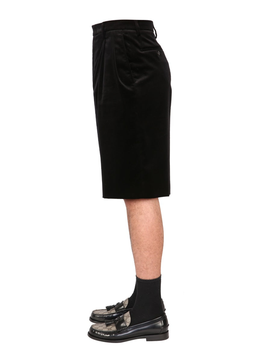 Gucci Men Stretch Velvet Shorts GUCCI