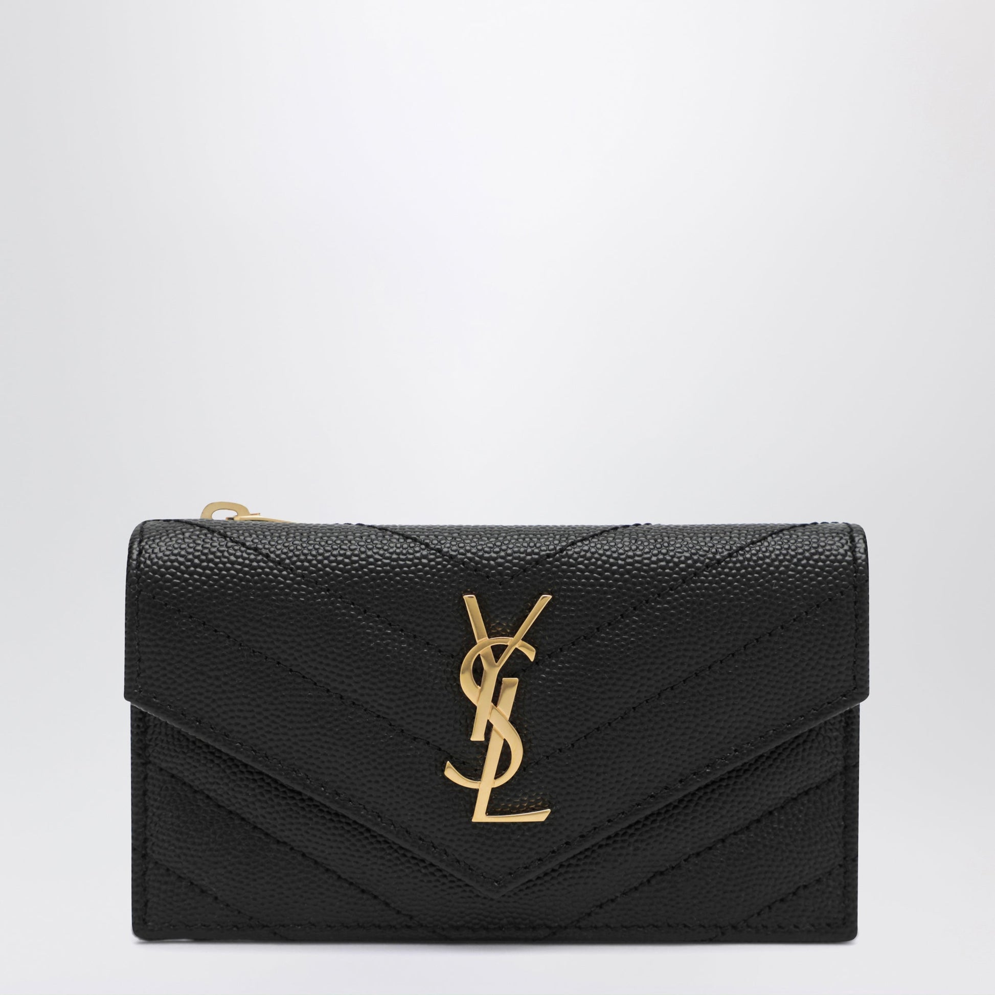 Saint Laurent Black Cassandre Matelasse Flap Card Holder Women SAINT LAURENT
