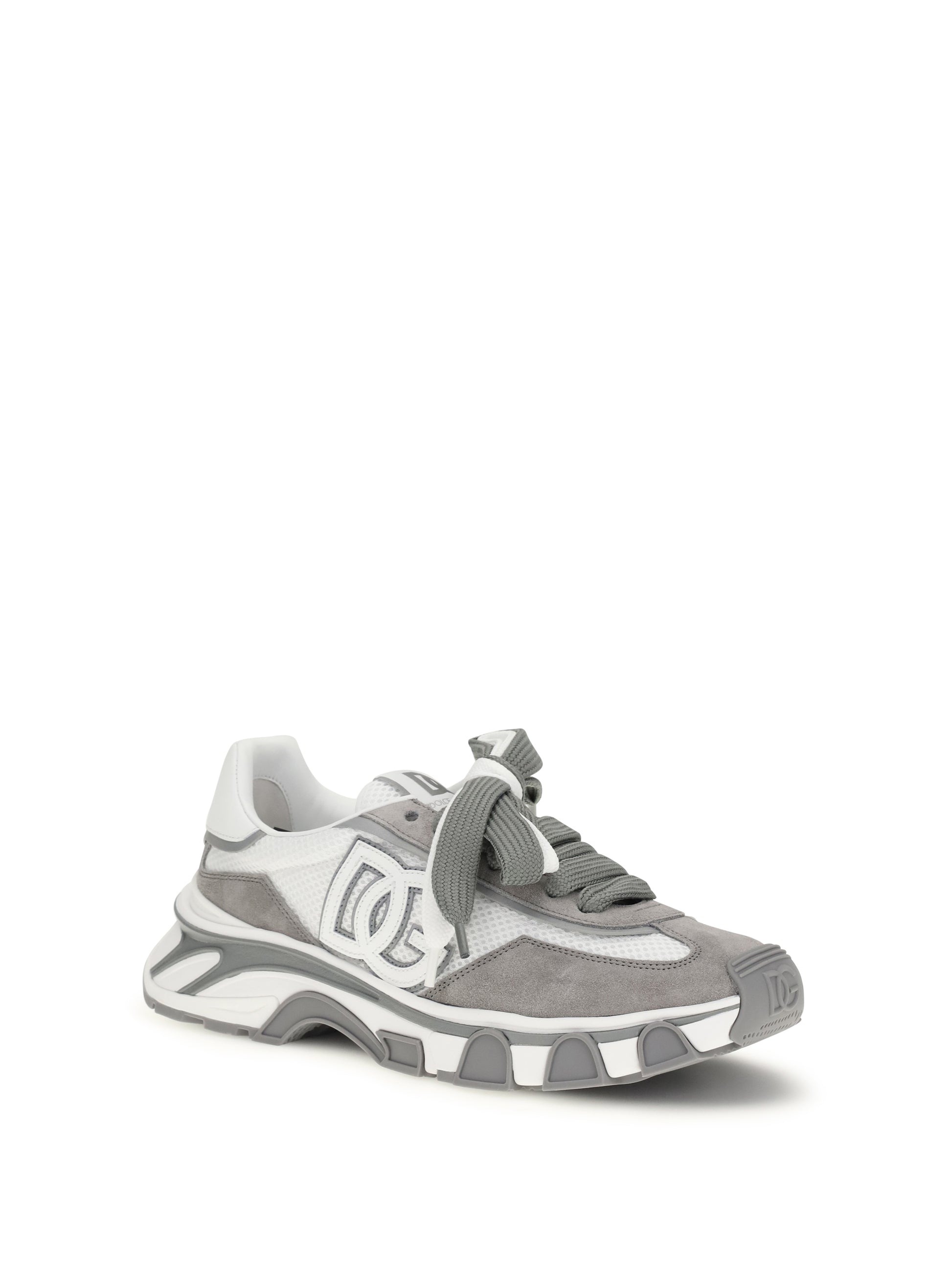 Dolce & Gabbana Men Leather And Mesh Sneakers DOLCE & GABBANA
