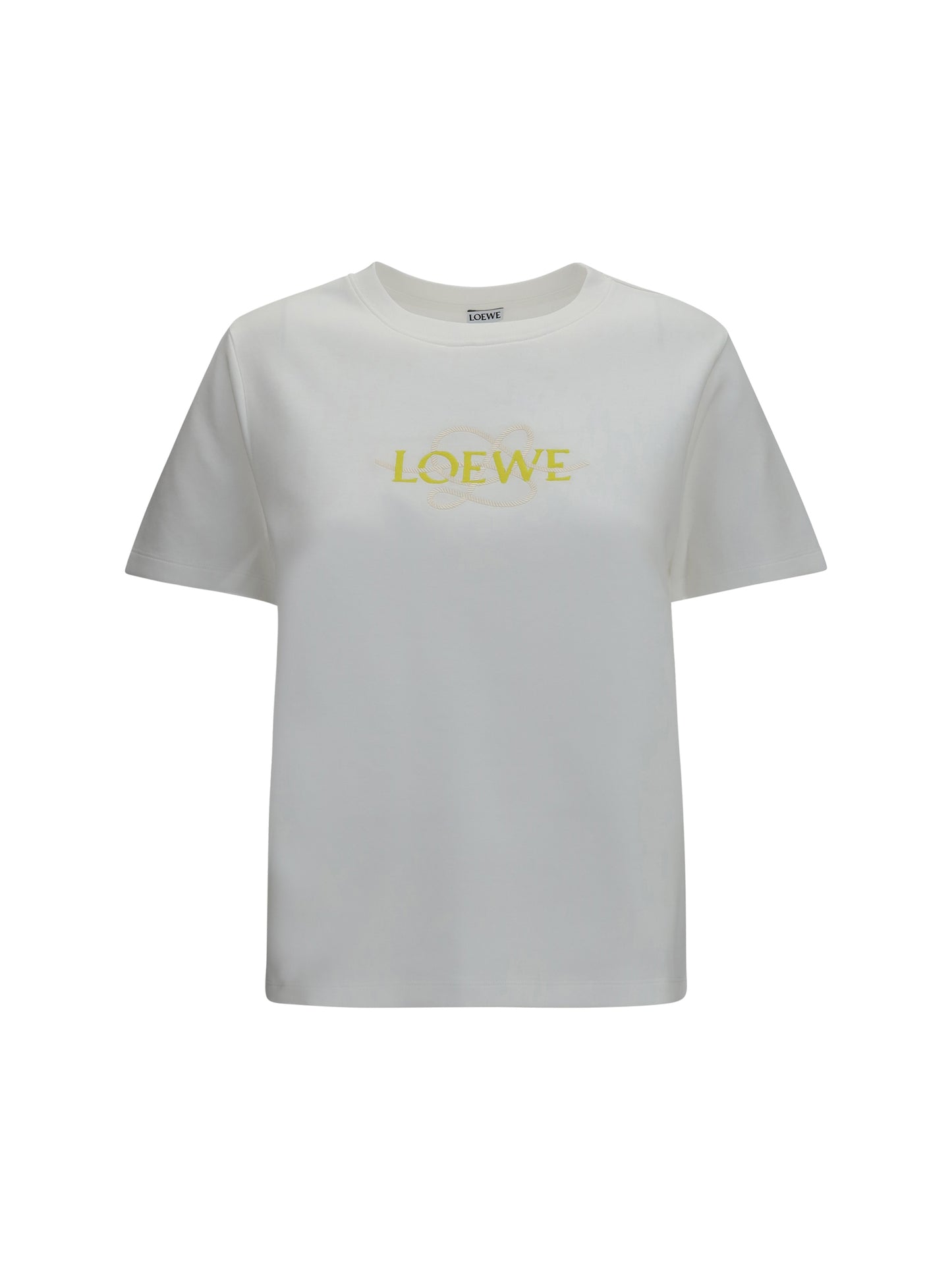 Loewe Women Cotton Blend T-Shirt With Embroidered Logo LOEWE