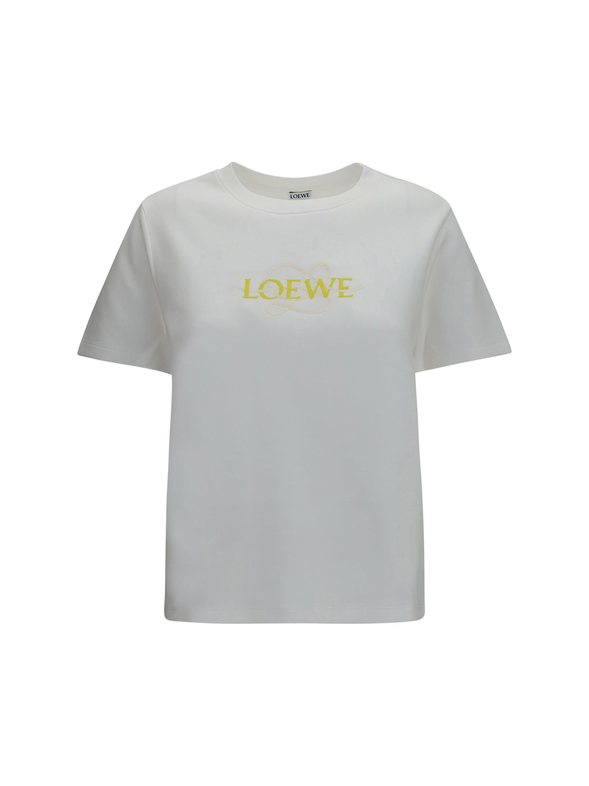 Loewe Women Cotton Blend T-Shirt With Embroidered Logo LOEWE