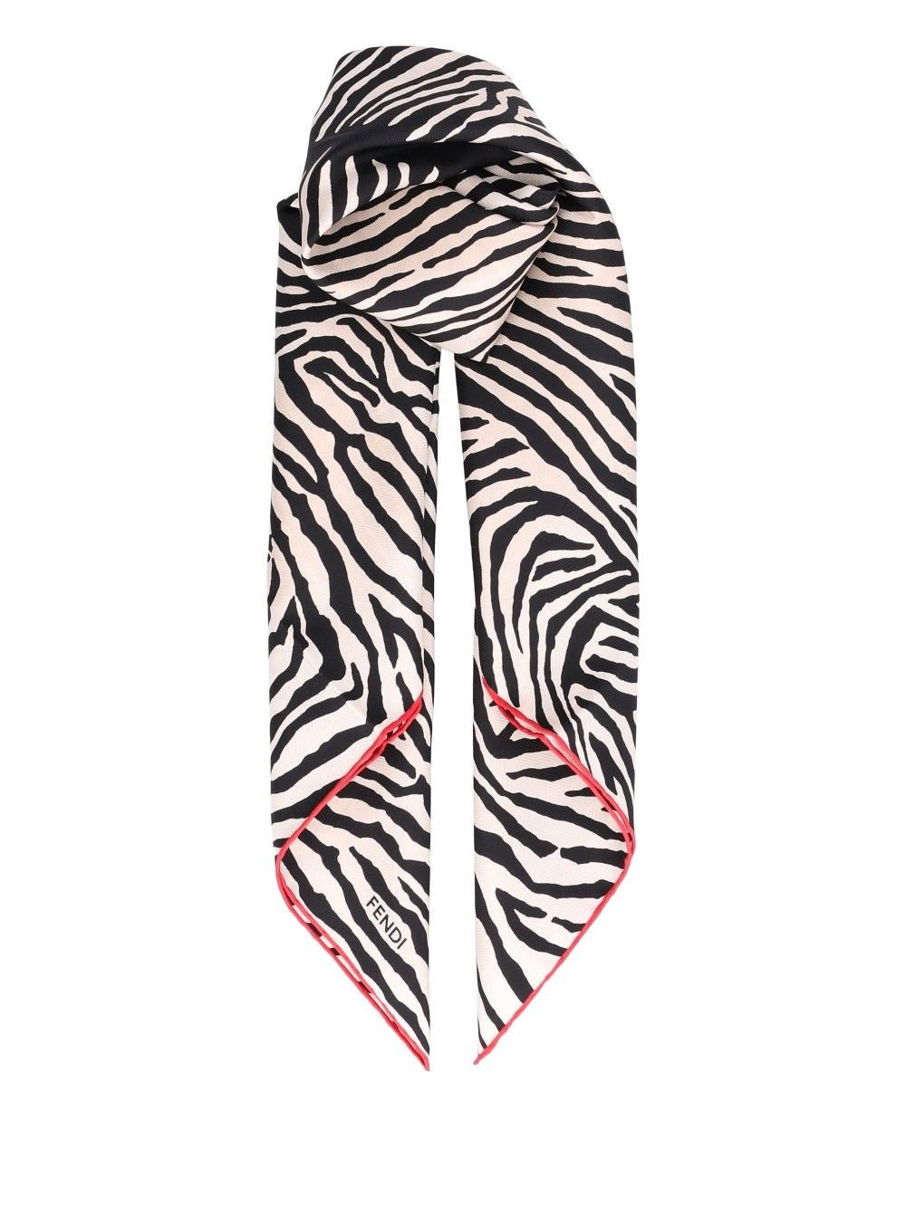 Fendi Women Zebra-Print Silk Scarf FENDI
