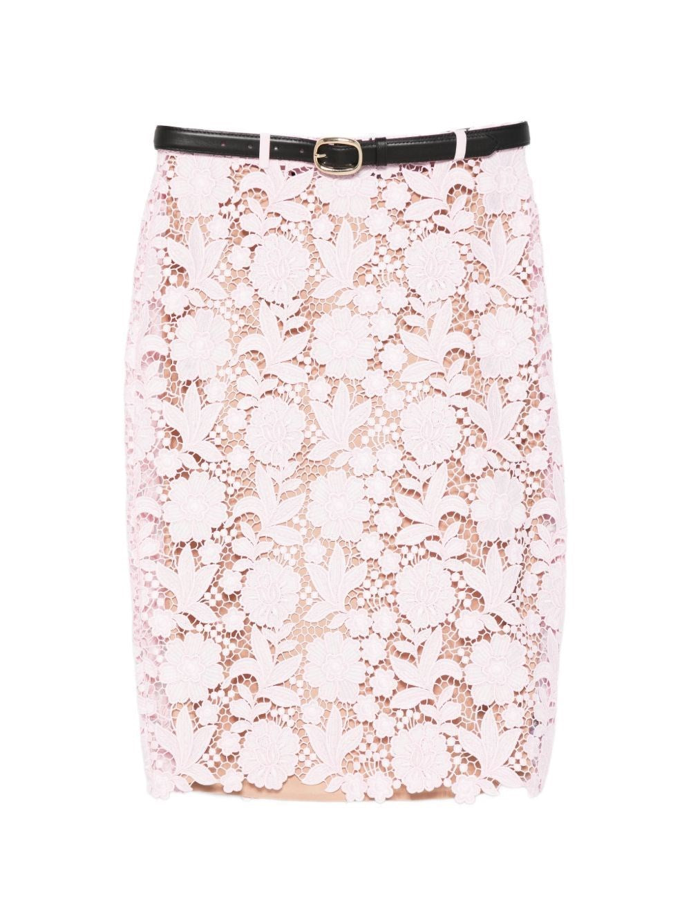 Self-Portrait Women Pink Lace Pencil Skirt SELF-PORTRAIT