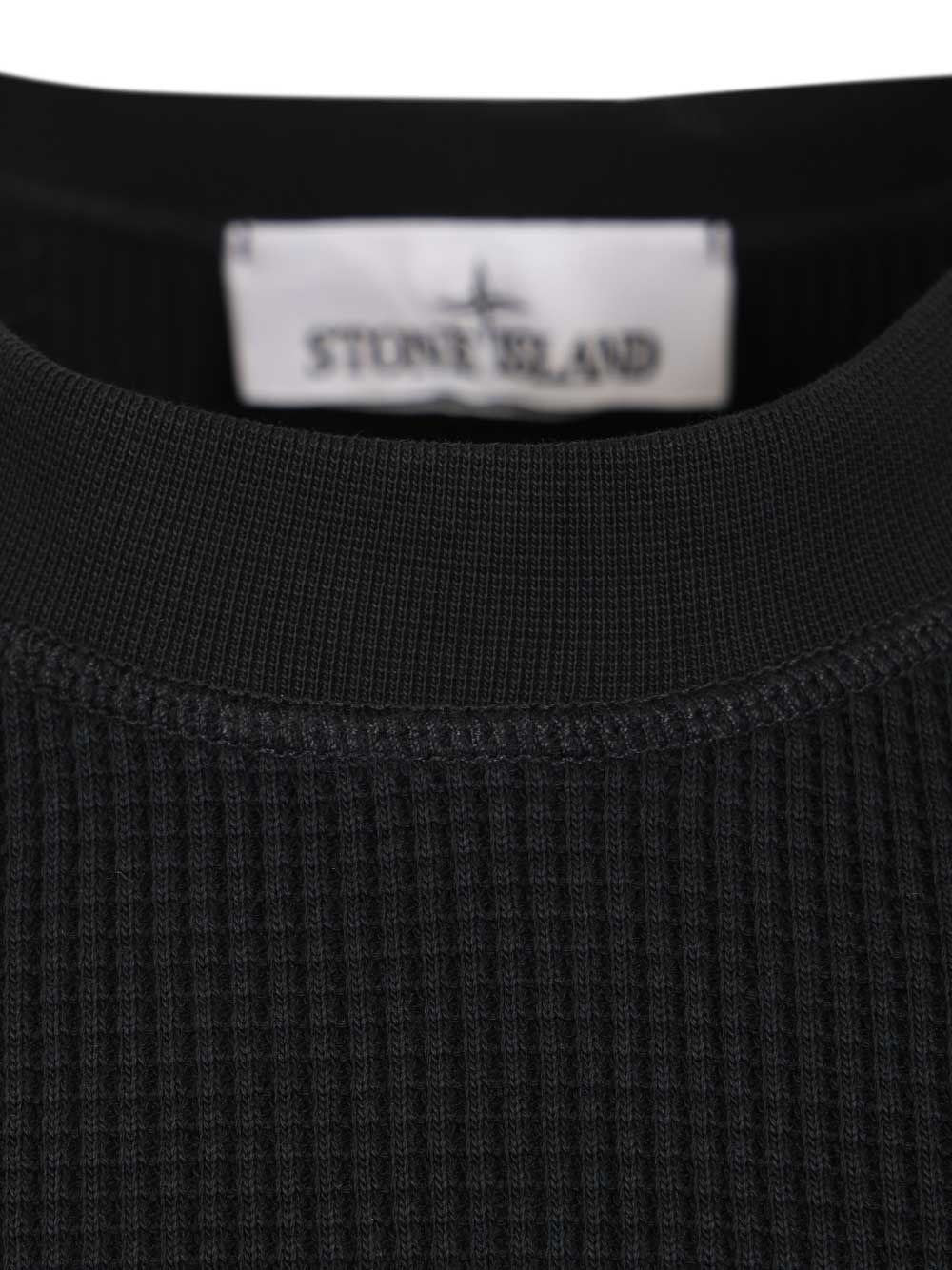 Stone Island Men Crewneck Sweatshirt In Waffle-Knit Organic Cotton STONE ISLAND