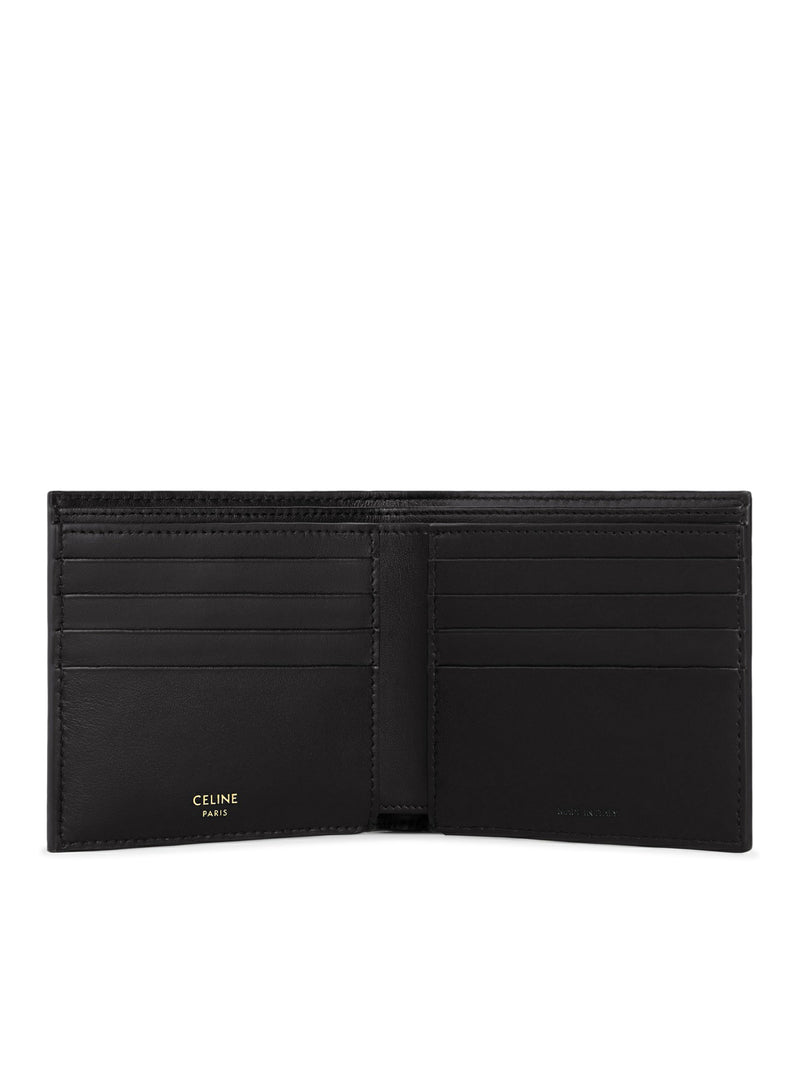 Celine Men Bi-Fold Wallet In Triomphe Canvas Black CELINE