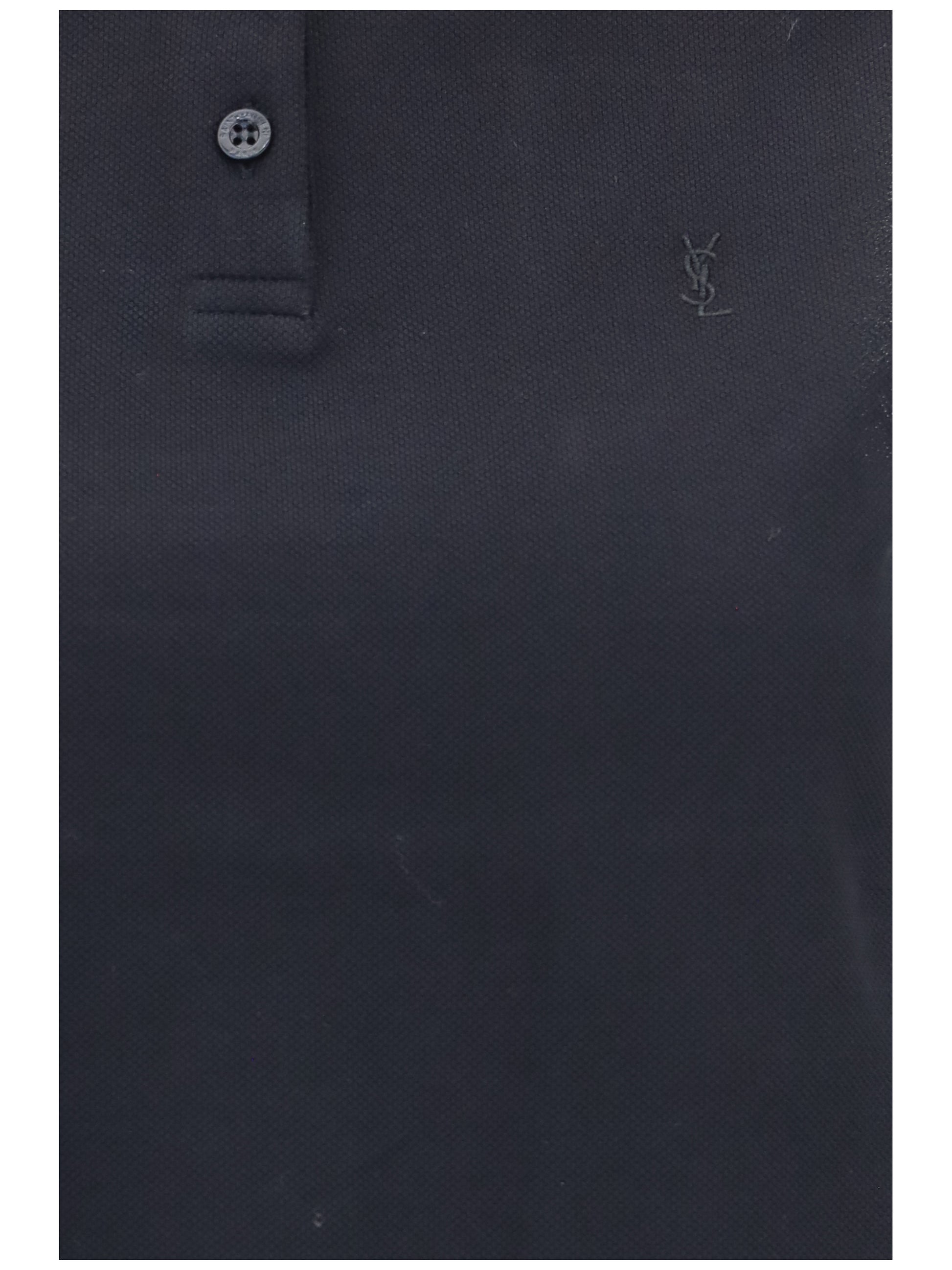 Saint Laurent Women Cassandre Piqué Polo SAINT LAURENT