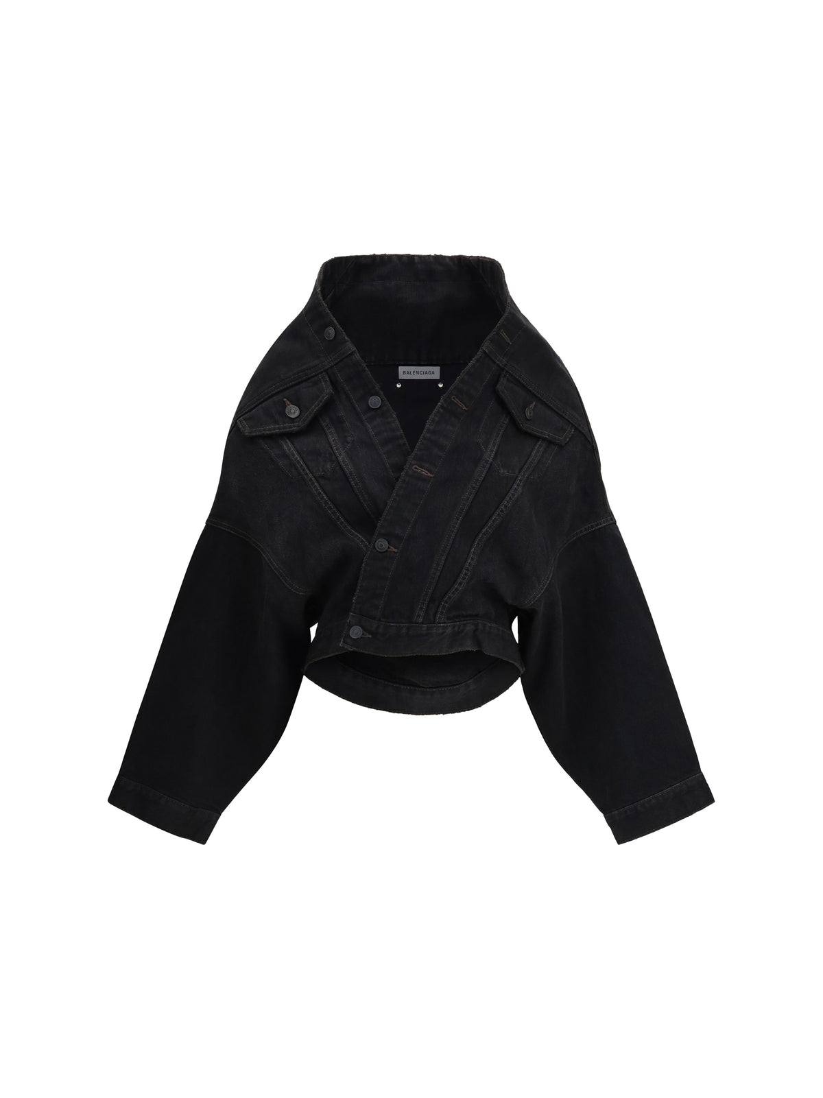 Balenciaga Women Wrap Organic Japanese Denim Jacket BALENCIAGA