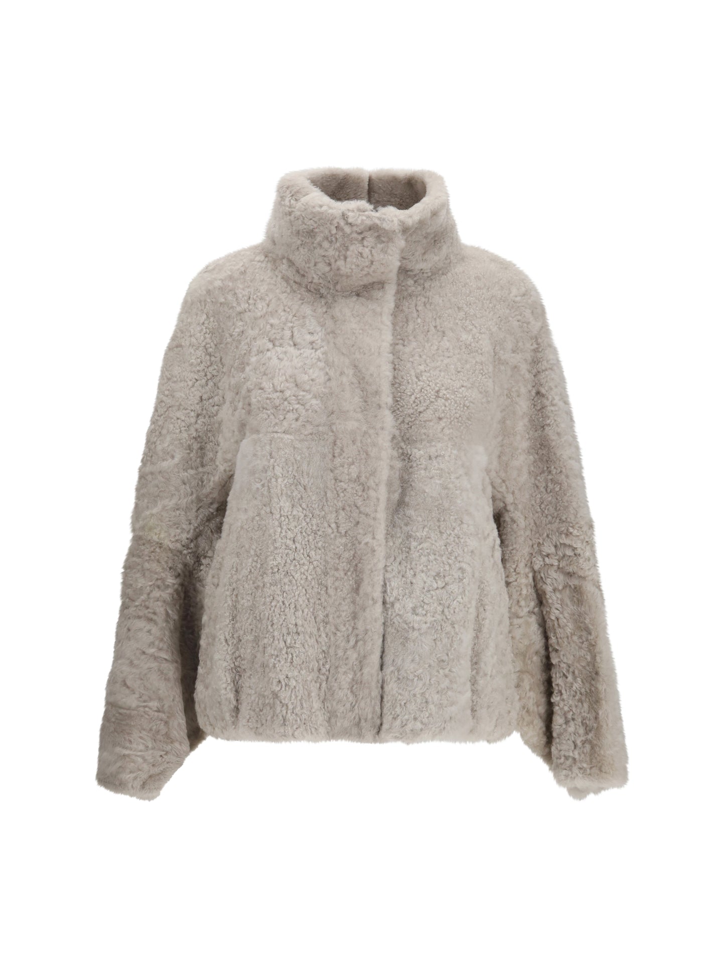 Brunello Cucinelli Women High-Neck Shearling Jacket BRUNELLO CUCINELLI