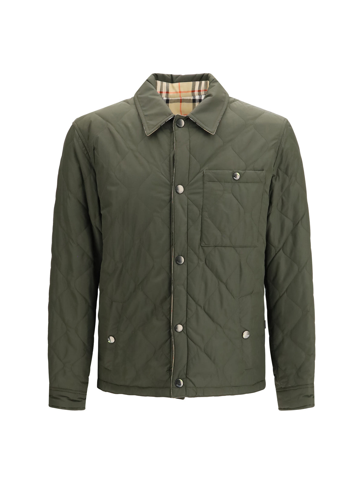 Burberry Men Brighton Reversible Quilted Nylon Shirt BURBERRY