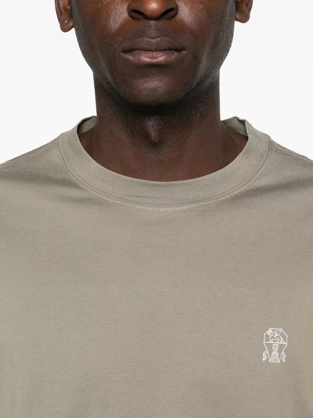 Brunello Cucinelli Men Jersey T-Shirt With Logo BRUNELLO CUCINELLI