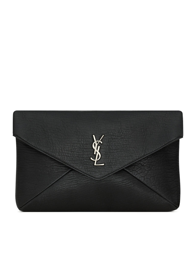 Saint Laurent Men Large Cassandre Envelope Clutch In Hammered Lambskin SAINT LAURENT