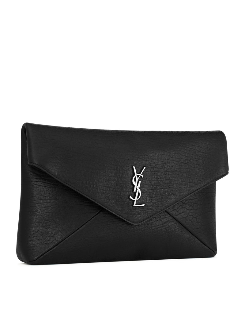 Saint Laurent Men Large Cassandre Envelope Clutch In Hammered Lambskin SAINT LAURENT