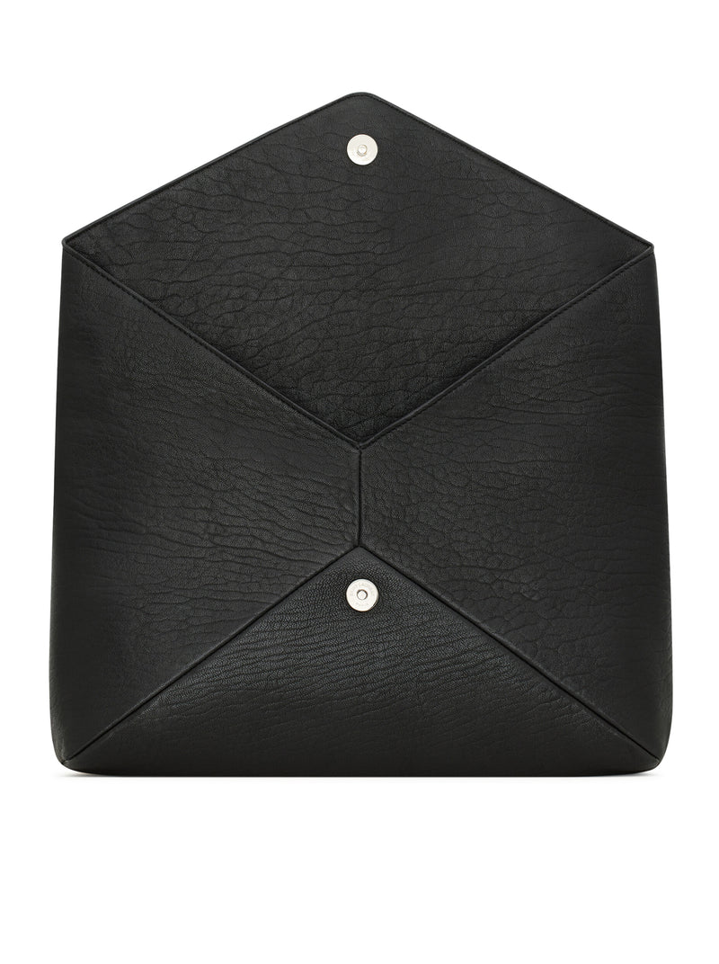 Saint Laurent Men Large Cassandre Envelope Clutch In Hammered Lambskin SAINT LAURENT