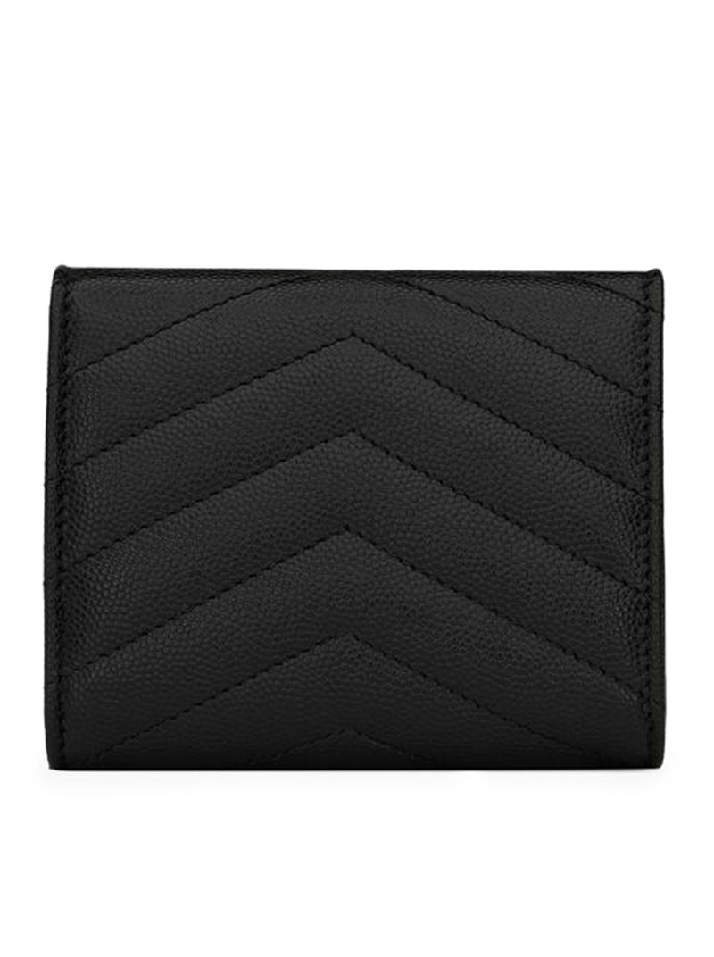 Saint Laurent Women Cassandre Matelassé Multi-Folded Wallet In Grain De Poudre Embossed Leather SAINT LAURENT