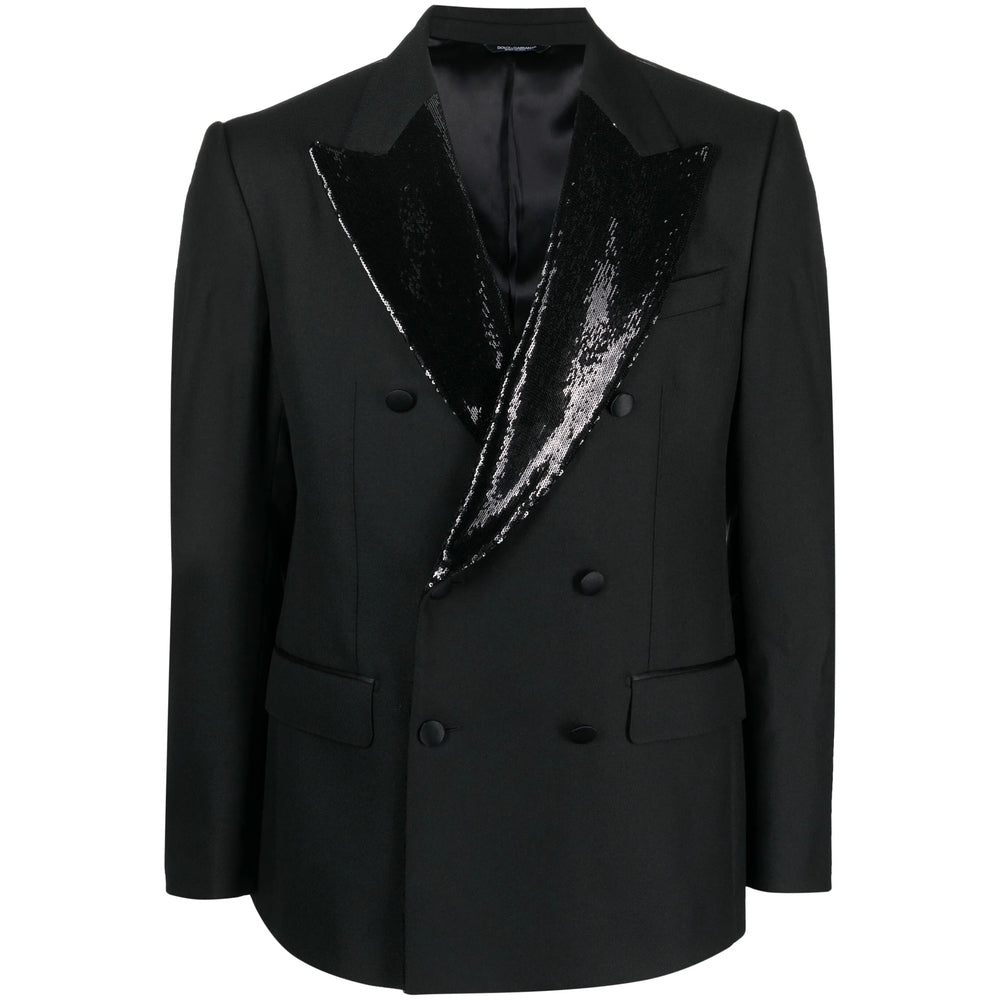 Dolce & Gabbana Black Jackets - Blazers Men DOLCE & GABBANA