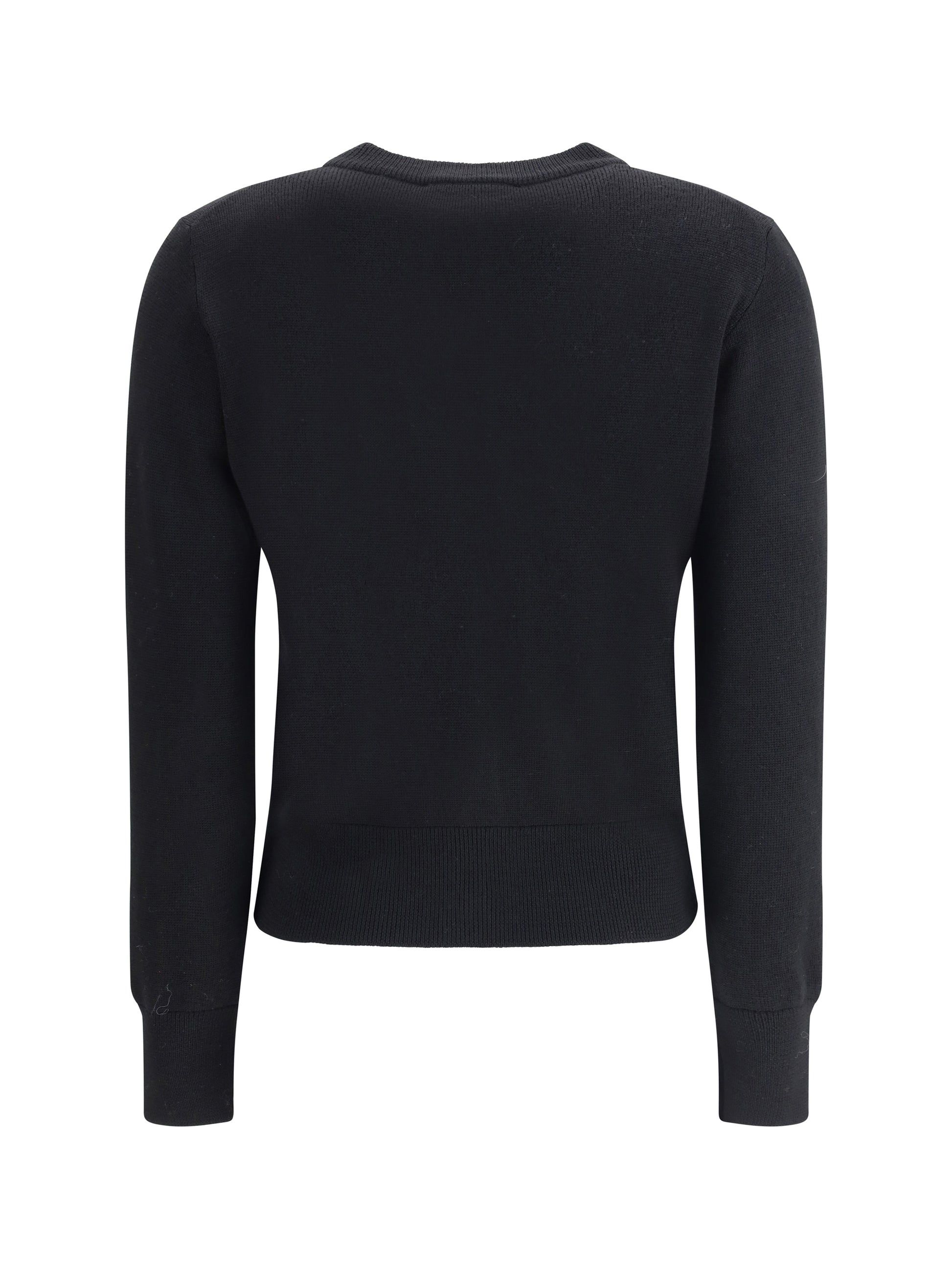 Ami Paris Women Ami De Coeur Merino Wool Cardigan AMI PARIS
