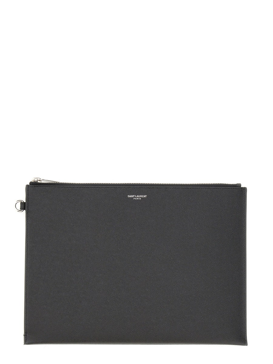 Saint Laurent Men Porta Tablet Con Zip SAINT LAURENT