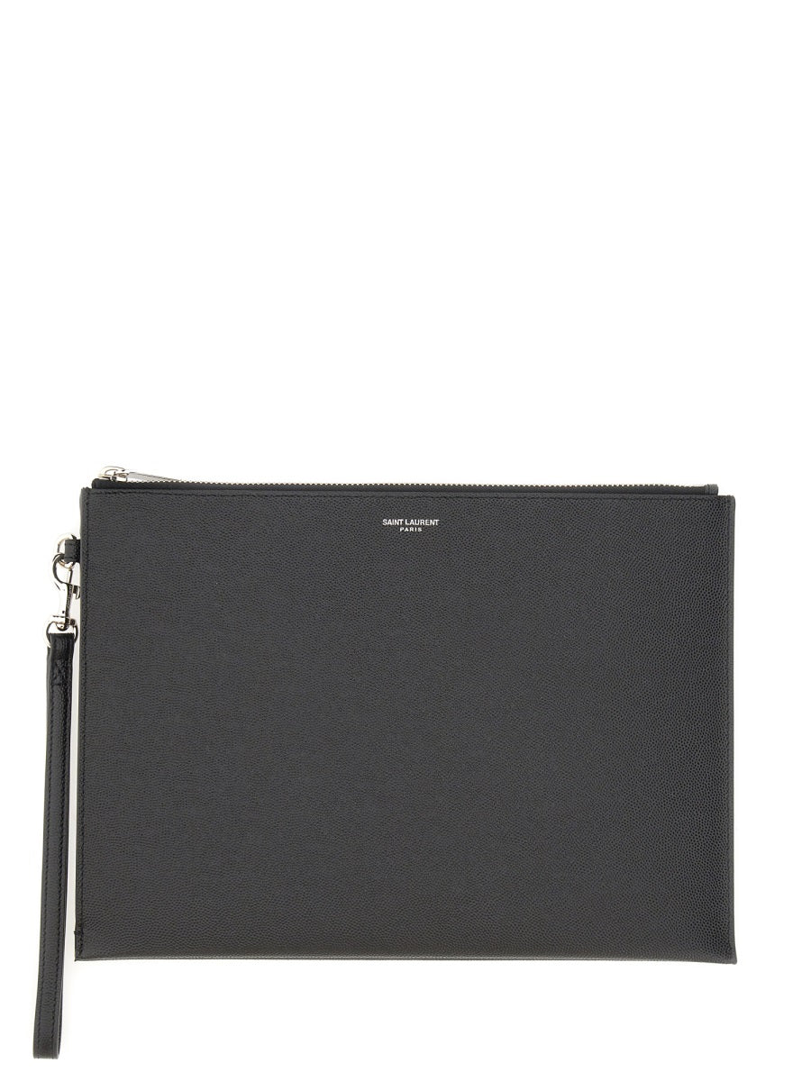 Saint Laurent Men Porta Tablet Con Zip SAINT LAURENT